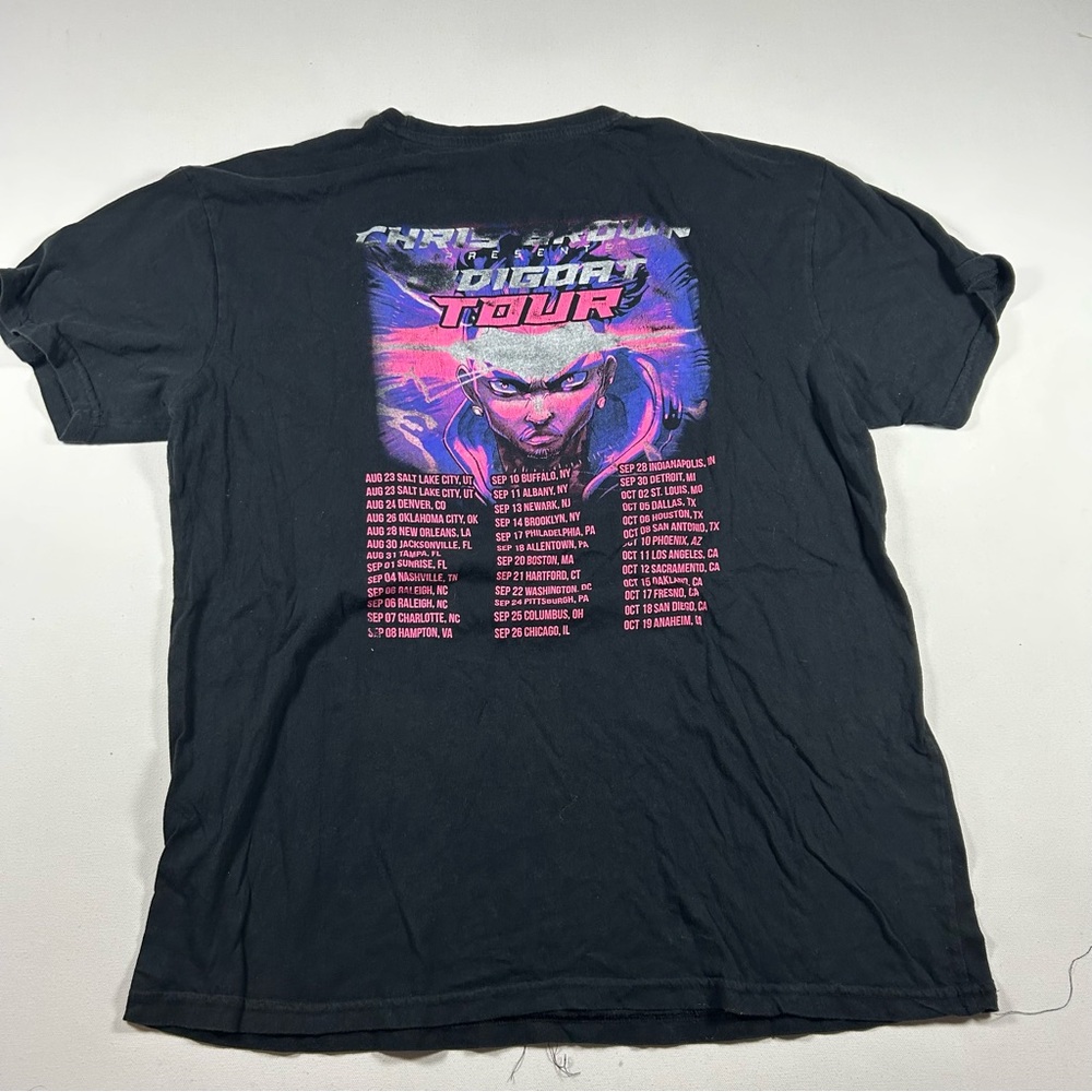 Black Pyramid Chris Brown Indigoat Tour Black Mens XL HipHop R&B Distressed